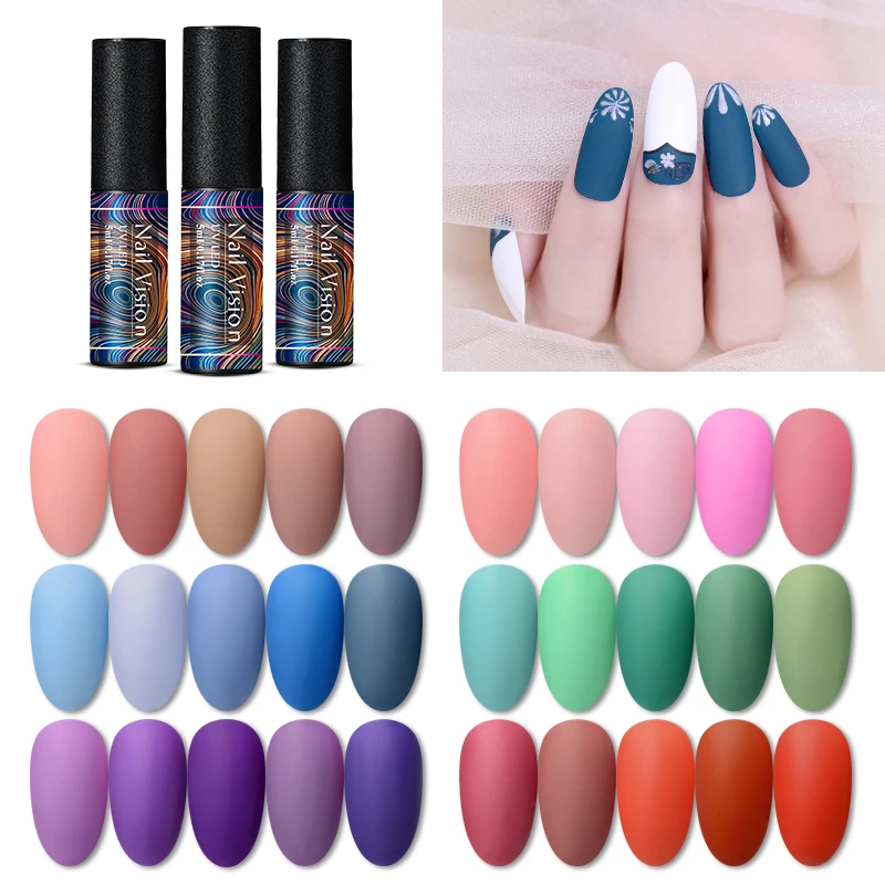 Nail Vision 5 мл УФ-гель для ногтей полуперманентный замачиваемый УФ-гель лак для ногтей гель-краска для ногтей для маникюра матовый топ необходим