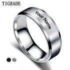 Кольца Tigrade из титановой стали, 8 мм, для мужчин, женщин, мужчин, унисекс