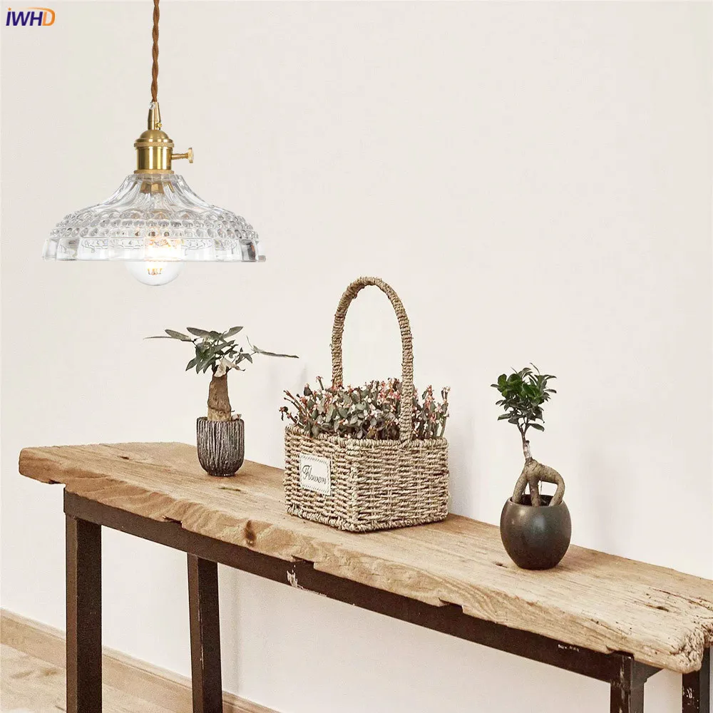 Медный Подвесной Светильник IWHD в скандинавском стиле для спальни столовой