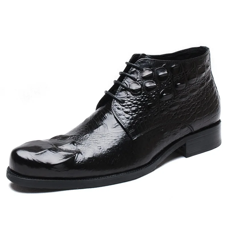 

Mens Dress Shoes Genuine Leather Business Italian Formal Shoes Black Blue Lace Up Fashion Print Suit Shoes For Men Oxford Shoes