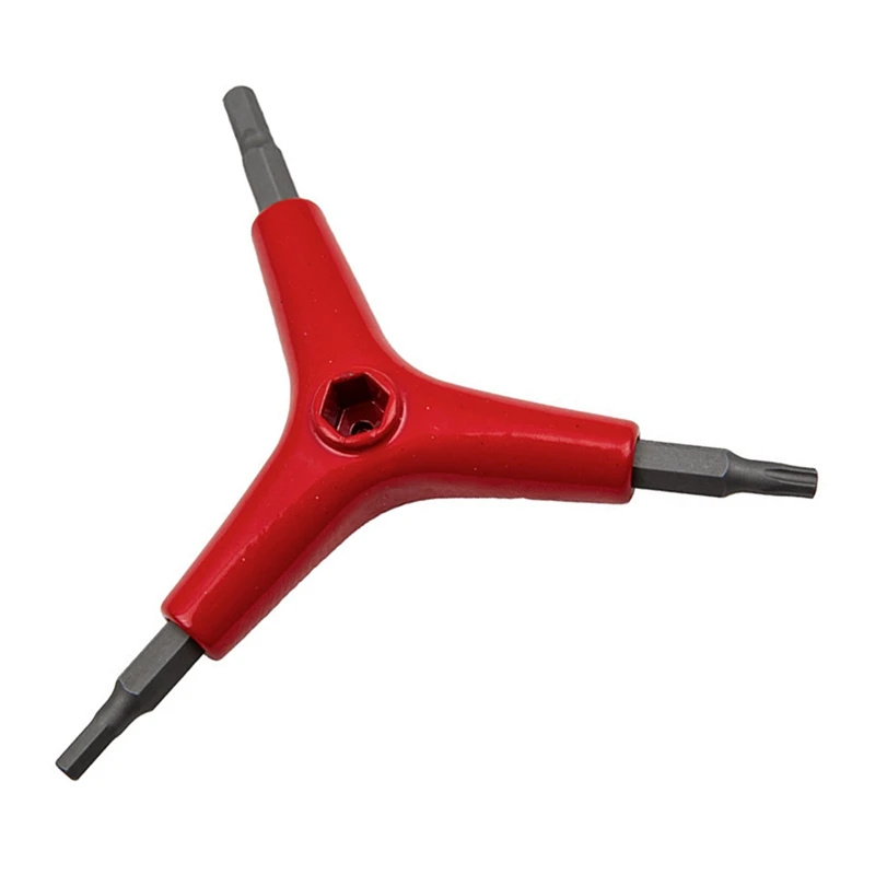 

PROMEND 3-Function Y-Wrench Triangular Inner Hexagon 4/5/T25 Bicycle Multi-Function Repair Tool