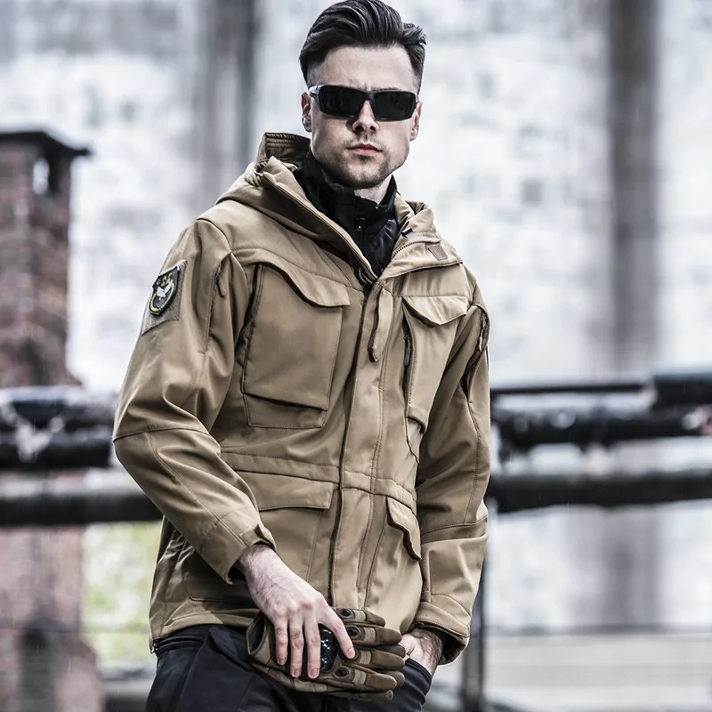 

Военный Тактический Многофункциональный штурмовый костюм, куртка с мягкой оболочкой, уличная спортивная ветрозащитная теплая ветровка дл...