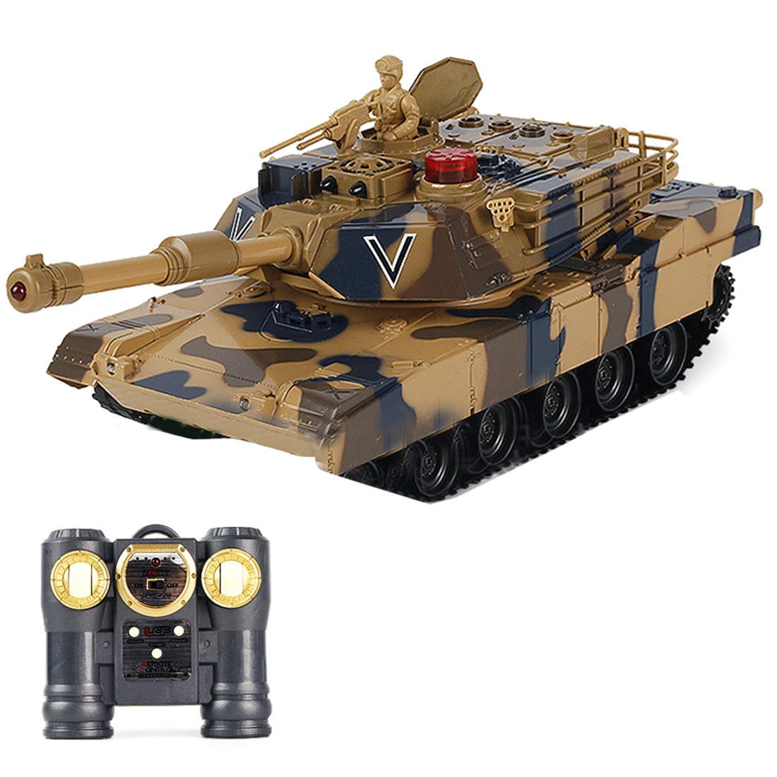 

LCF 1:24 2,4G американский M1A2 сплав модель военного танка инфракрасный боевой RC Танк Игрушка с эффектом дыма звуковой светильник