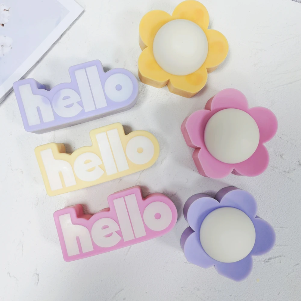 Пастельный цветок Форма для свечей лепесток маргаритки столб цветочный