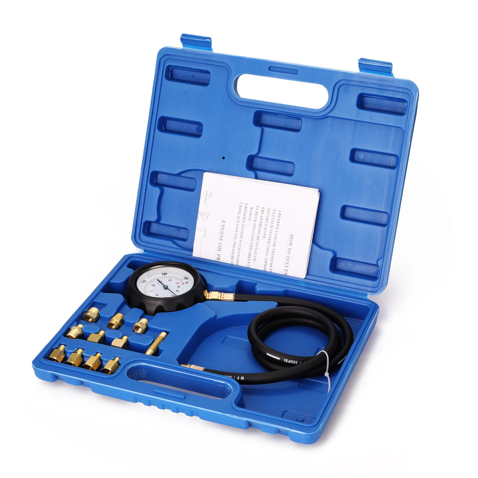 

VT01052 12pcs Engine Oil Pressure Tester Diagnostic Testing Tool Cylinder Gauge Utility Testing Tool