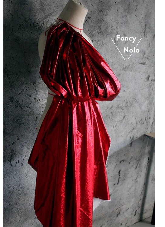 Глянцевая чистая Красная тонкая термополиуретановая ткань блестящая текстура