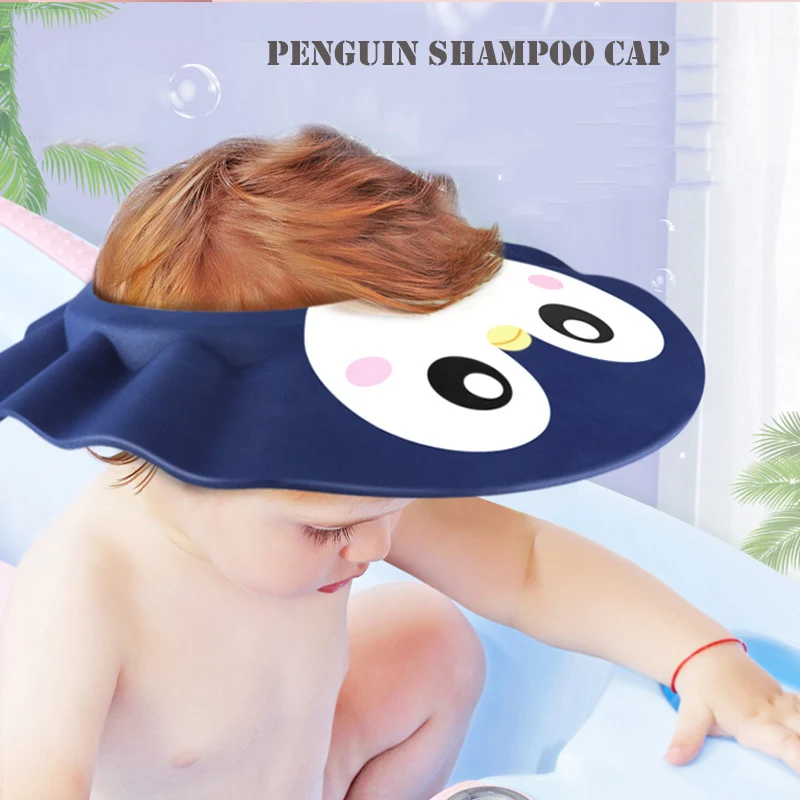 Регулируемая Шапочка для детского душа Детская водонепроницаемая шапочка мытья