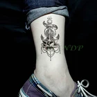 Водостойкая временная татуировка-наклейка цветок лотоса флэш-тату на запястье для девушек, женщин, мужчин