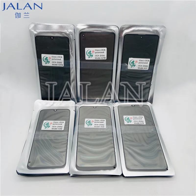 

Ori 5pcs 3 in 1 Glass With Polarizer And OCA Film For Samsung A10 A41 A21S A51 A40 A50 A70 M30 M21 M31 A80 A90 LCD Screen Repair