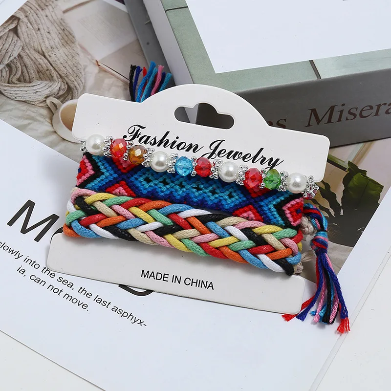 Богемные хрустальные браслеты и браслет в стиле бохо красочные стразы жемчужные