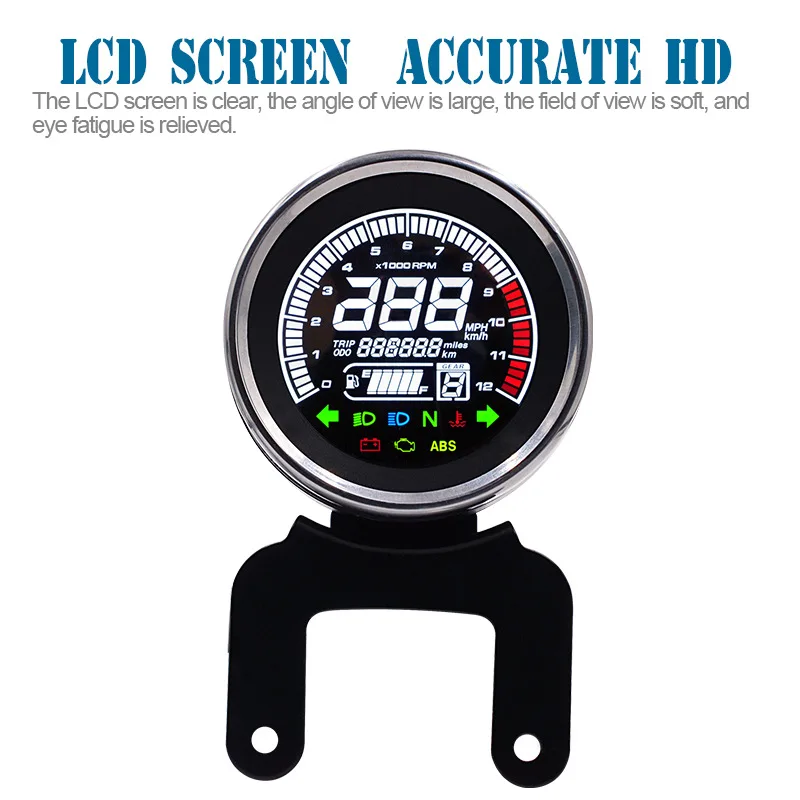 

WUPP Motorcycle Meter LED digita Indicator light Tachometer Odometer Speedometer Oil Meter Modified Universal Multi Function