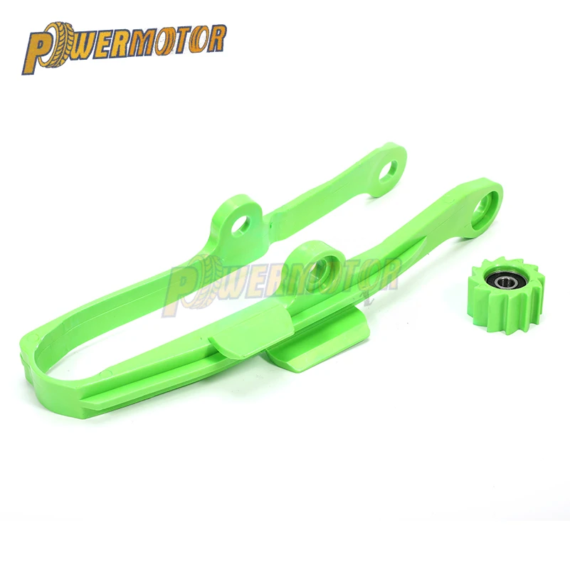 Зеленая направляющая для слайдера цепи мотоцикла маятниковый ролик KAWASAKI KXF250 KXF450
