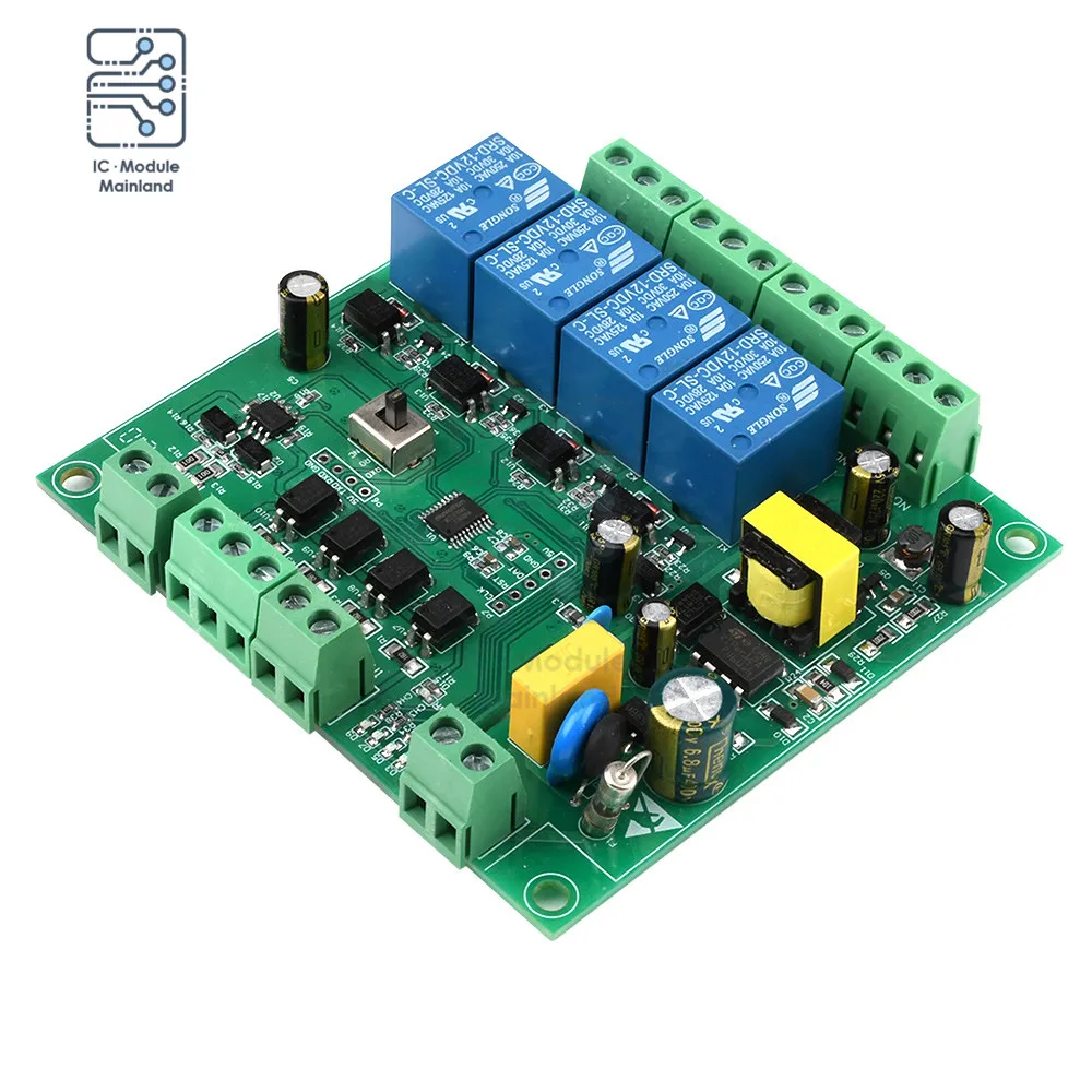 AC220V 4-Channel Relay Module Modbus RTU Support RS485/TTL UART Interface 9600bps For Digital Quantity Detection Power Control |