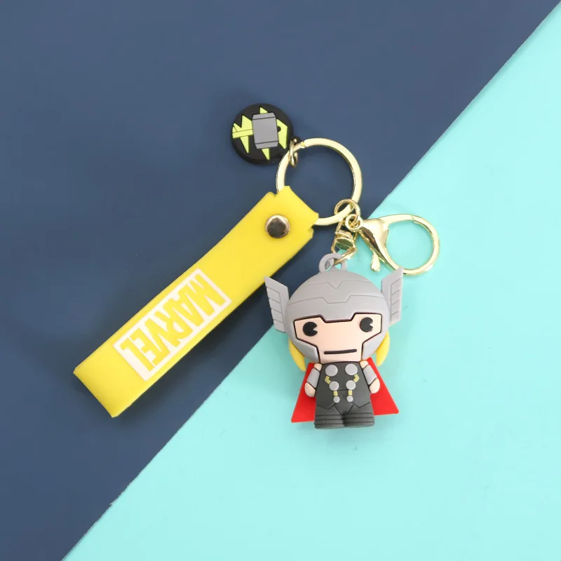 Брелок для ключей Disney Марвел Мстители паук Человек мультяшный Железный человек