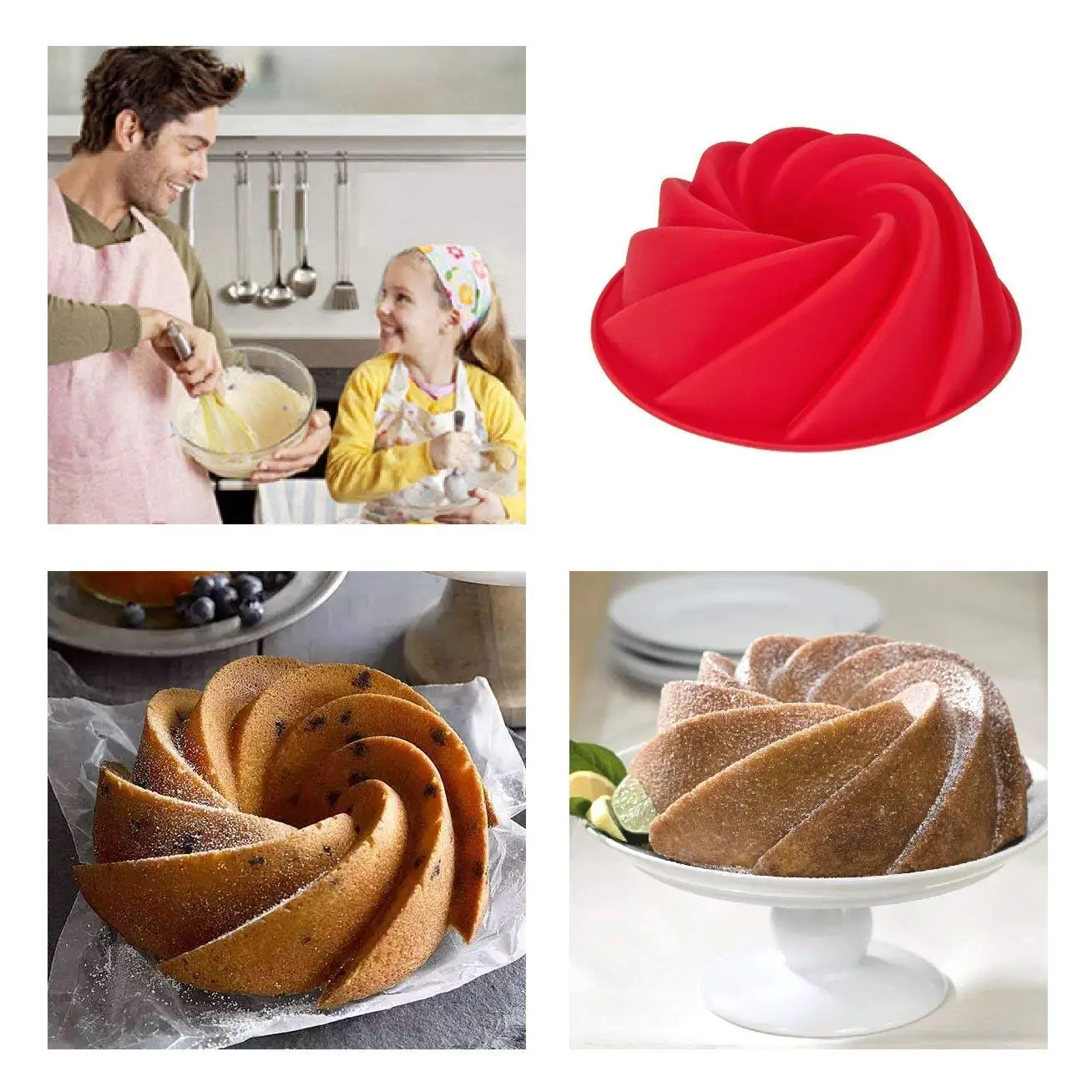 9 дюймовые рифленые круглые силиконовые формы для выпечки антипригарная форма