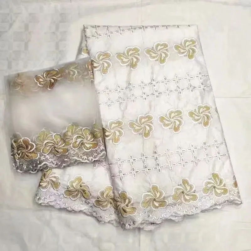 

2019 new arrival high quality African bazin riche fabric with beads embroidery lace for dresses 5yard+2yard/lot ky66-499