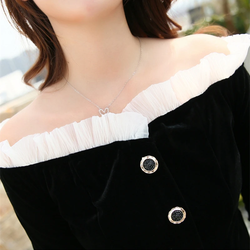 Новинка Женская велюровая рубашка ollywalls в стиле ретро приталенные Дамские топы с