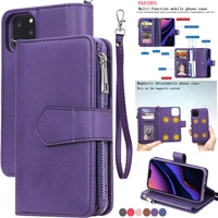 magnet detachable wallet phone case for iphone 11 pro xs max xr x leather card slots handbag bag cover for iphone 8 7 6s 6s plus