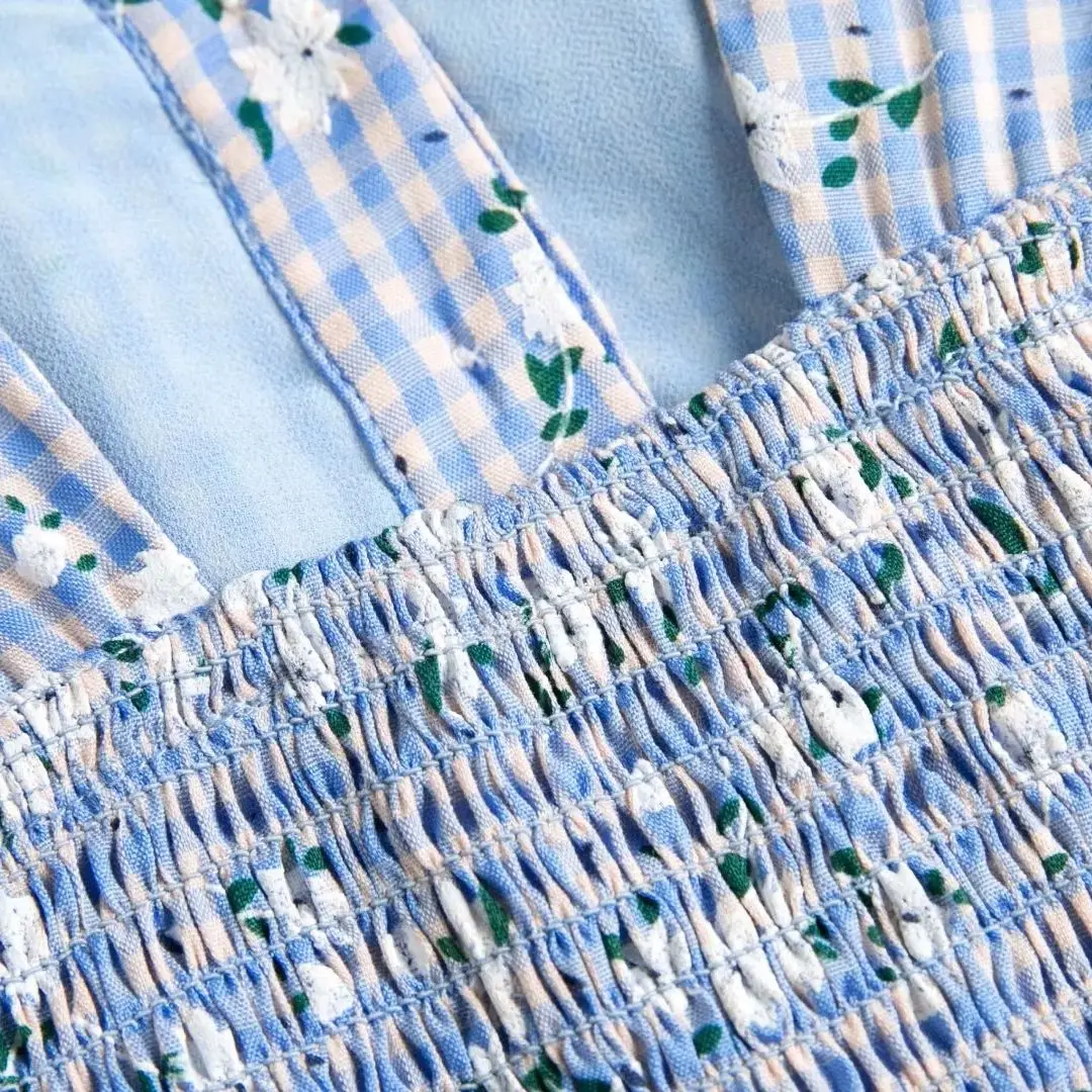 

2021 summer Women Printed Strap shirt Button-up sleeveless Jumper floral vest Blusas Bandage Tank Top Pleated Short top Femme