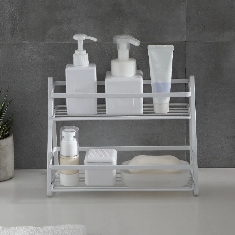 2 уровня столешницы специй шаг полка для Кухня кладовая Ванная комната кабинет записная книжка металл