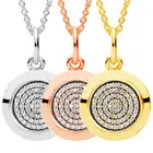 Ожерелье-Шарм Pandora из серебра 925 пробы с фирменным логотипом и хрустальной скользящей застежкой