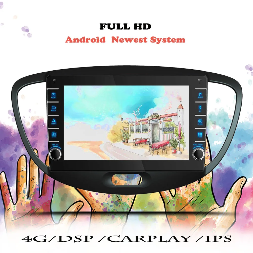 Multimedia Player Car Auto Radio For Hyundai Grand I10 2007 2008 2009 2010 2011 2012 2013 Android Navigation GPS DVD Head Unit