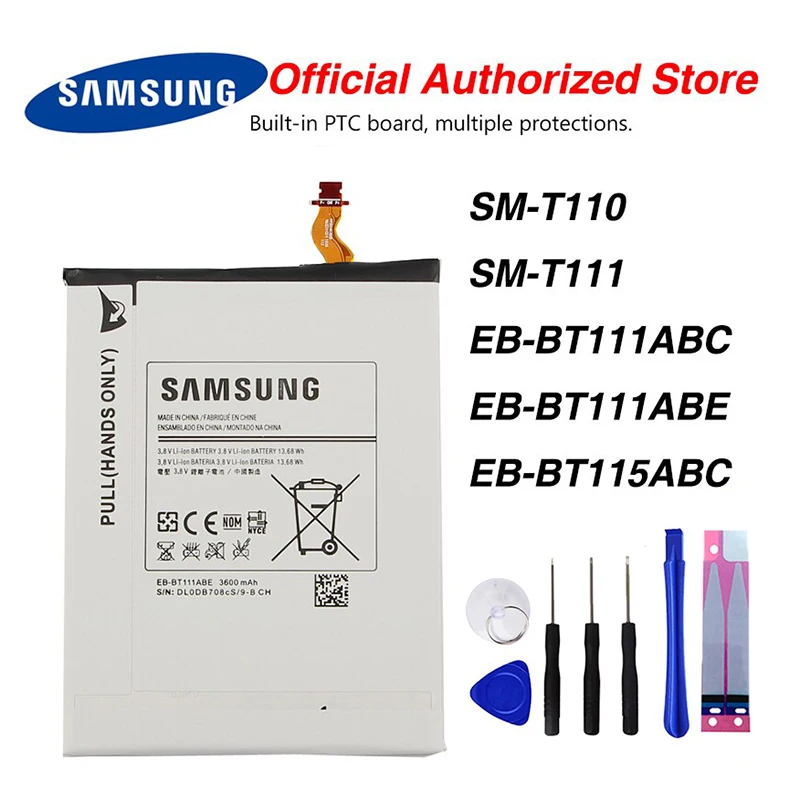 Оригинальный Samsung EB BT111ABE аккумулятор для SM T110 T111 T116 аутентичный планшет BT115ABC 3600