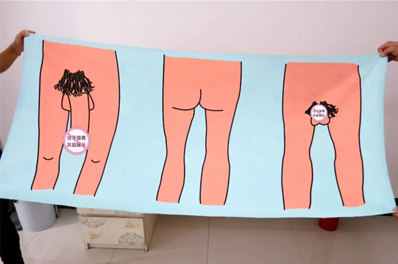 Сексуальное мужское банное полотенце с мультяшным рисунком из микрофибры