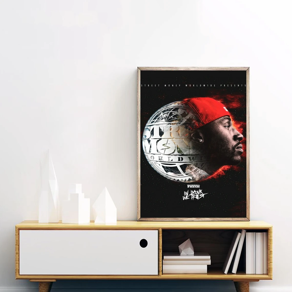Bankroll Fresh In Bank We Trust Music Album Cover Poster Singer Rap Hip Hop Pop Star Canvas Print (No Frame)
