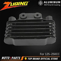 universal motorcycle engine oil cooler 6 row cooling radiator for 125cc 250cc motorcycle dirt bike scooter go cart modified part