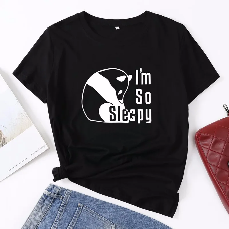 Женская летняя футболка с коротким рукавом из 100% хлопка Повседневная оверсайз