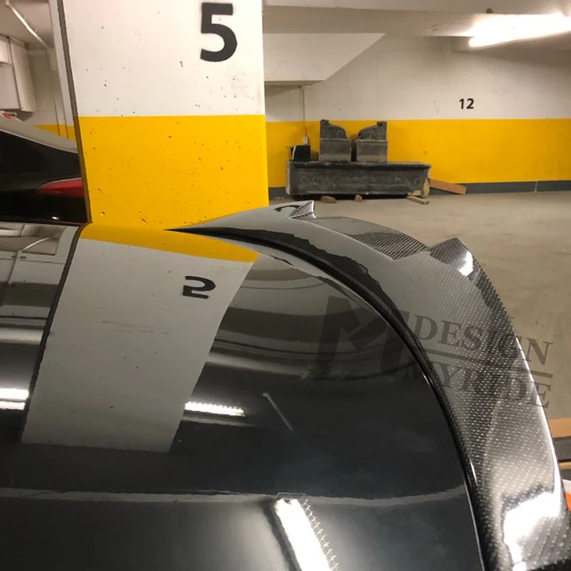 Подходит для Audi A4 B8 A4a A4Q углеродное волокно CF высокий удар задний багажник губы Spoilerking крыло добавить на стиль M4 вид клейкого типа 2009-12