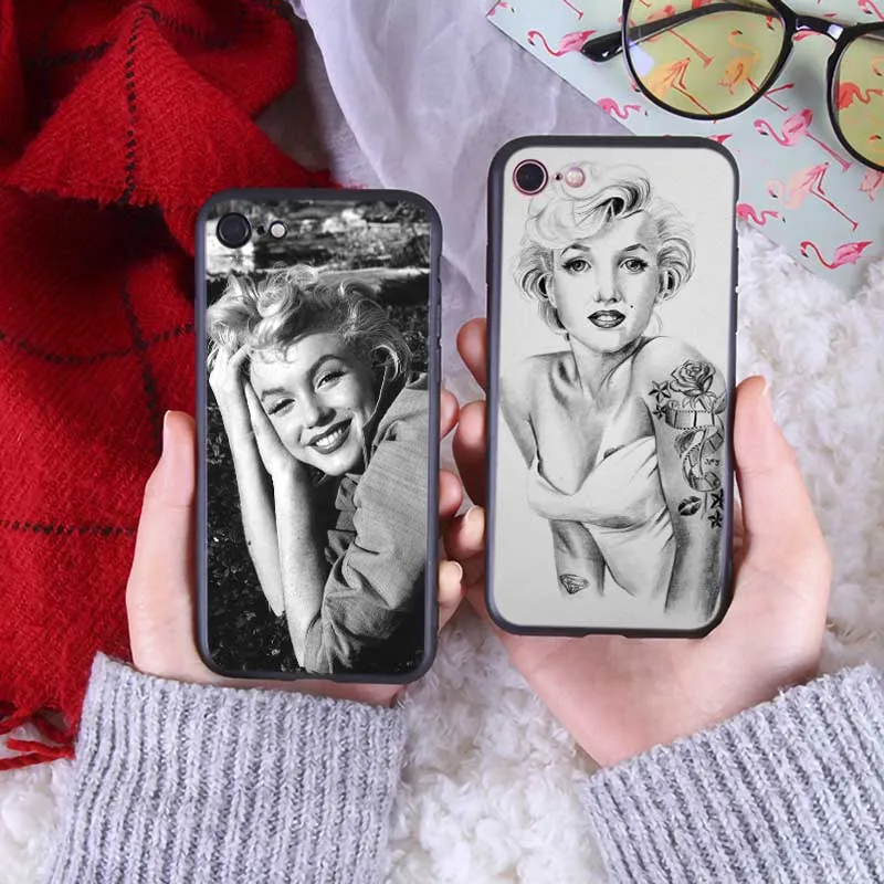 Для iPhone 11 Pro Max 2019 Прозрачный мягкий силиконовый чехол для телефона marylin monroe