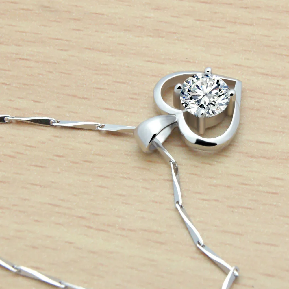 Модное классическое ожерелье из 100% стерлингового серебра 925 пробы циркониевое