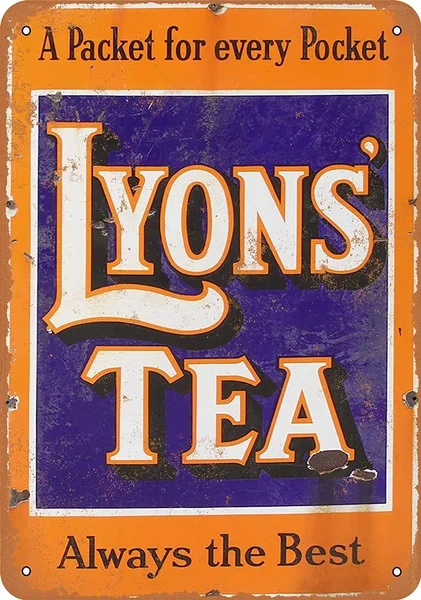 

Lyon's Tea Always The Best Tin Sign art wall decoration,vintage aluminum retro metal sign,iron painting