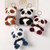 cute plush doll toy simulation panda plush stuffed doll toy mini panda keychain home desk decoration adult car key accessories