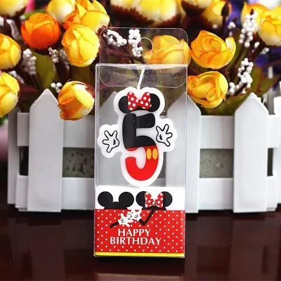 Мультфильм торт ко дню рождения цифры свечи Anniversaire Дети Взрослые Девочки Мальчики детское шоу кекс Топпер вечерние украшения 0 1 2 3 4 5 6 7 8 9 - Цвет: P