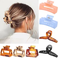 Hot new jewelry with acrylic resin grabbing clip square hair grabbing hair clip headdress fo female daily gifts wholesale (3)