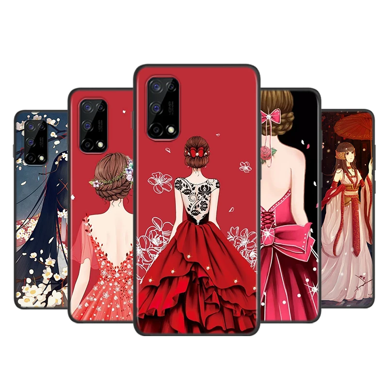 

Wedding Dress Girl For OPPO A5 A9 A11X A1K A12 A12E A31 A32 A52 A53 A72 A73 A93 A94 AX7 Pro Soft Phone Case