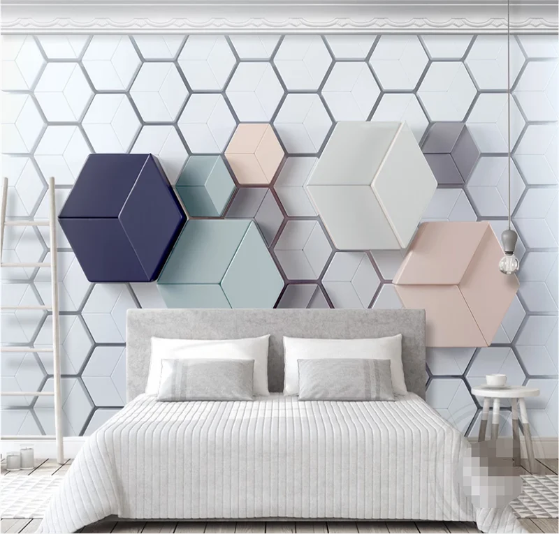 3d стерео современные минималистичные геометрические мраморные мозаичные