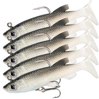 5pcs soft bait soft fish 8cm 13g sea fishing with hook fish artificial silicone soft lures fish bait fishing tackle