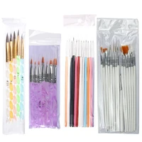 nail art brush set manicure tools gradient gel nail polish builder drawing carving ombre brushes french nail design painting pen