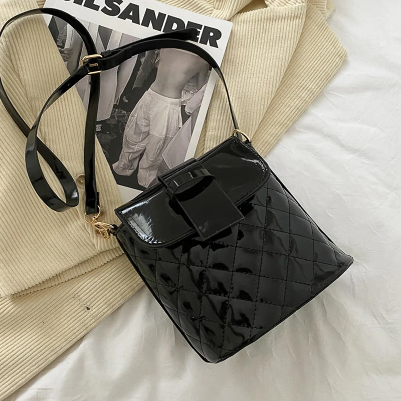 

PU Luxury Handbags Womens Bags for Woman 2021 Ladies Hand Bags Women's Crossbody Bags pu leather flip vertical small square bag