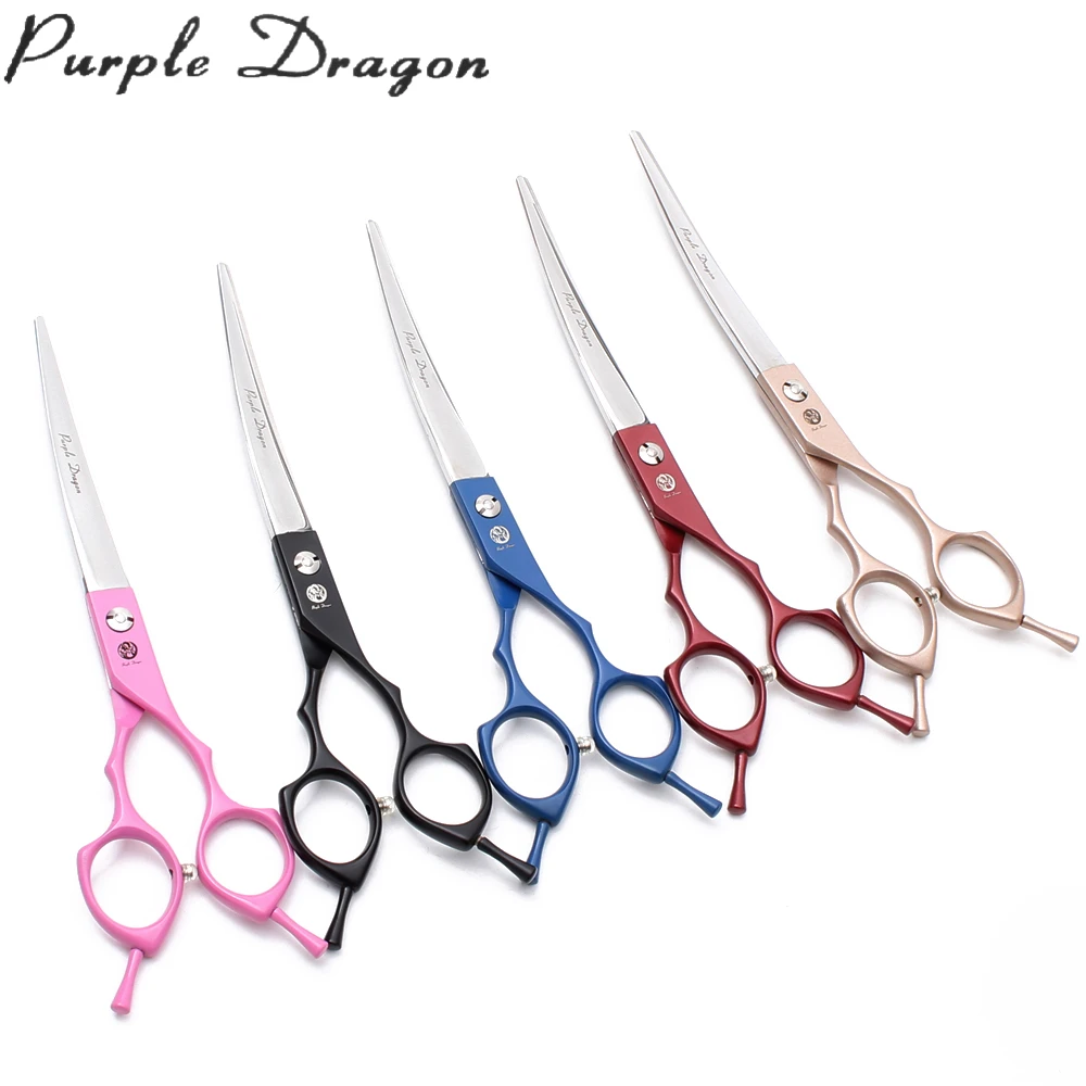 Японские Ножницы для груминга собак Purple Dragon 6 5 дюйма 7 дюймов 440C прямые ножницы