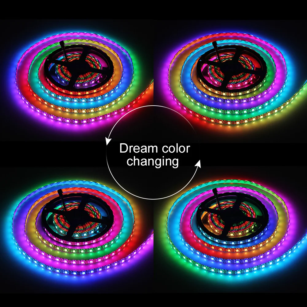 Светодиодная лента WS2812b SK6812 1 м/5 м 30/60/144 пикселей/светодиоды/м умная RGB RGBW RGBWW