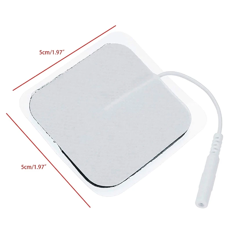 

20 Pcs TENS Replacement Electrode Pads 2"x 2" Reusable Electrodes 2mm Plug for TENS Digital Therapy Machine Massager