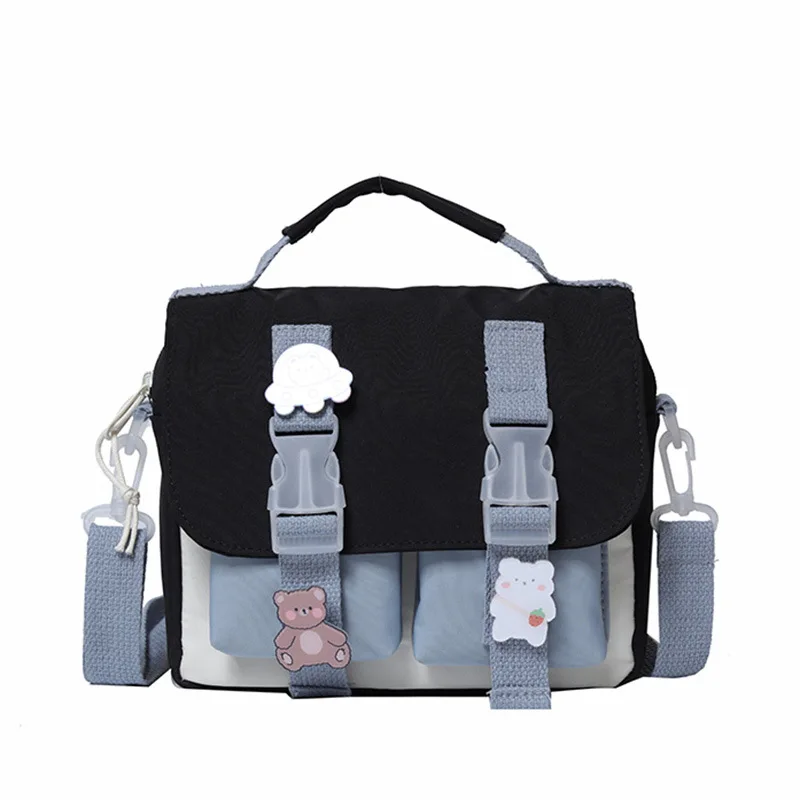 

Fashion hit color handbag female 2021 new style flip buckle ladies shoulder bag Canvas girl messenger bag