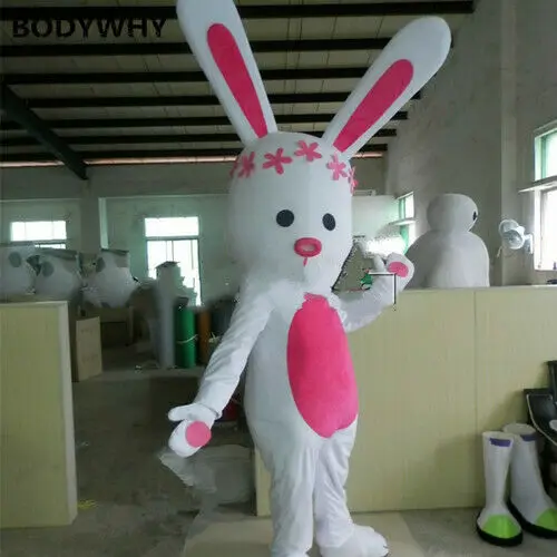 Индивидуальный костюм талисмана кролика карнавальный пушистый для Хэллоуина
