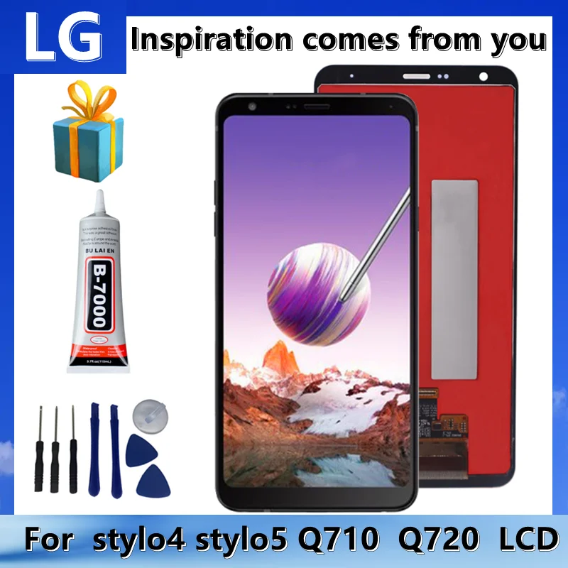 

6.2" Original For LG Q Stylo 4 LCD Q710 Display Touch Screen With Frame Digitizer Assembly For LG stylo 5 Q720 LCD Stylo4 stylo5