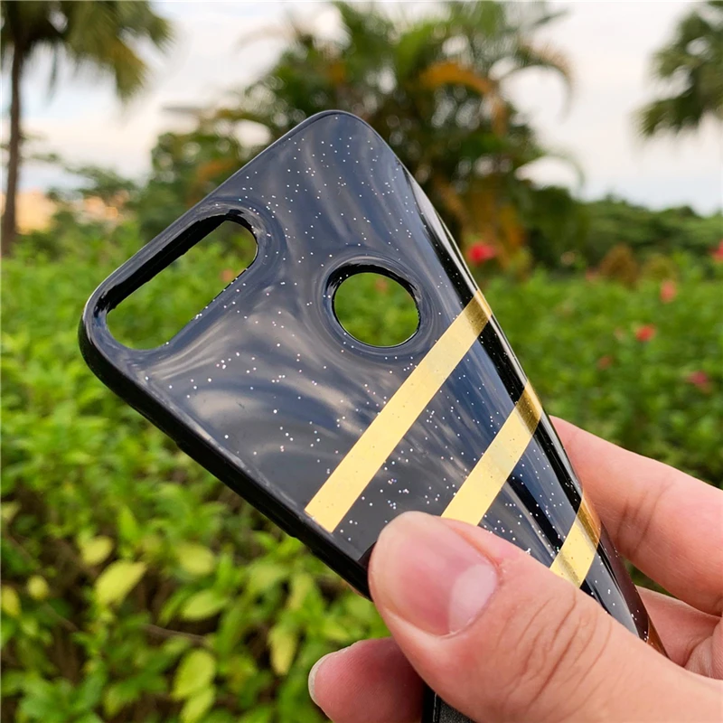 Блестящий гладкий Мягкий чехол из ТПУ для iPhone 7 8 6 6s Plus 7Plus в полоску X Xs Max XR|Бамперы|